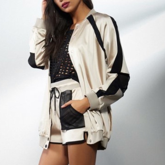 Kendall & Kylie Jackets & Blazers - Kendall & Kylie Track Jacket Oversized Bomber